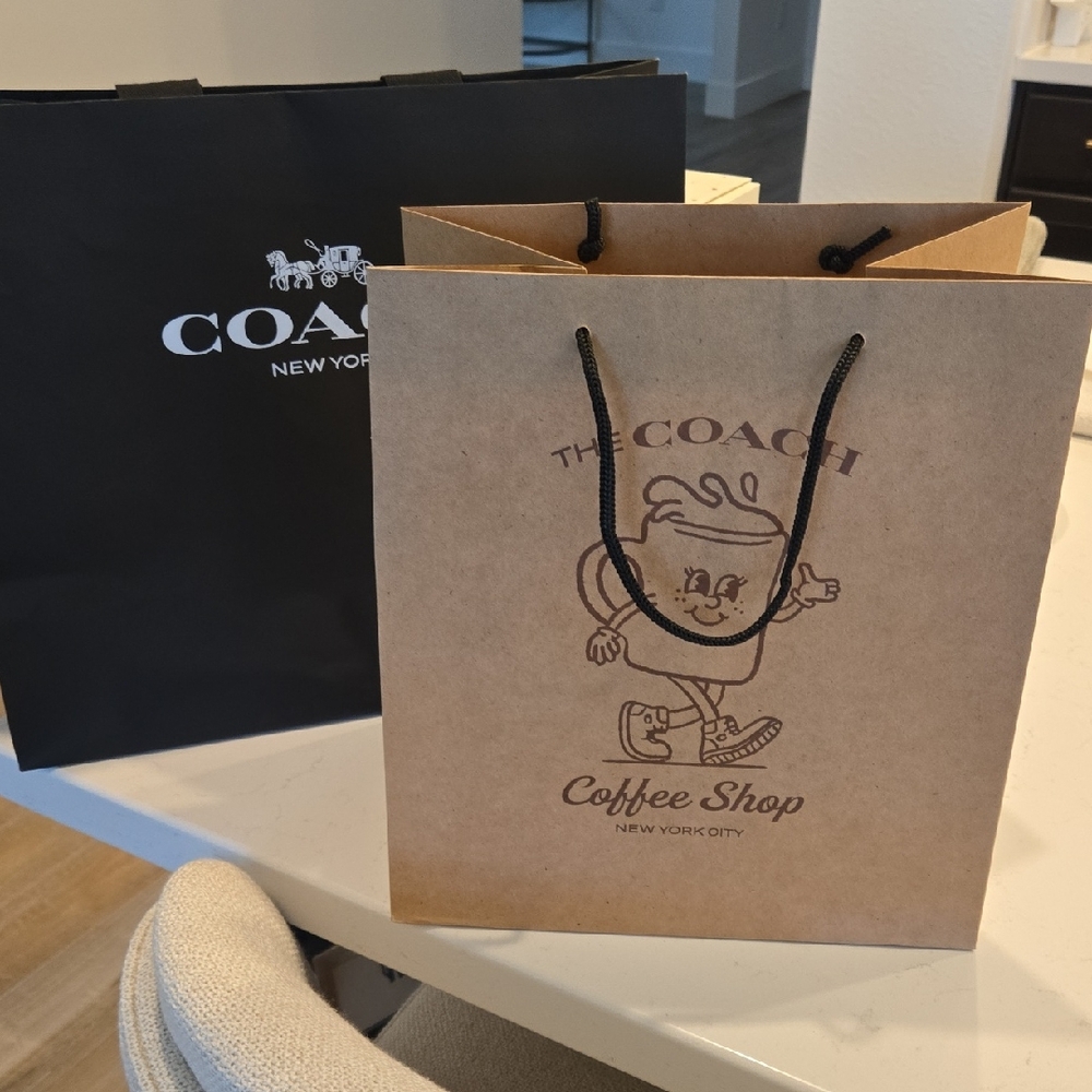 New COACH COFFEE SHOP Gift Bag Shop Graphic Bag The Coach Coffee Shop NYC Bag